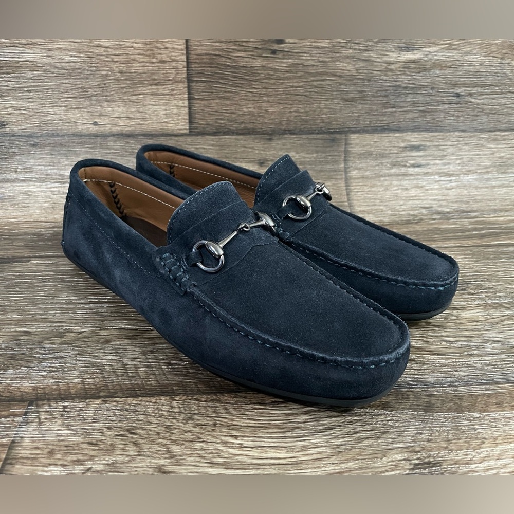 TO BOOT NEW YORK Mens Navy Bit Driver Adam Derrick Del Amo Loafers Shoes 8.5
